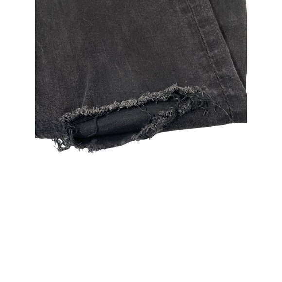 American Eagle Black Denim Jeans Distressed Super Stretch Jegging Size 6 - Picture 2 of 7